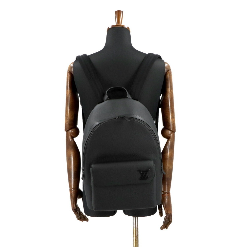 Louis Vuitton Leather Aerogram Takeoff Backpack Black Rucksack
